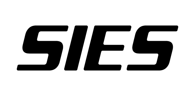 Black 'SIES' logo on a white background